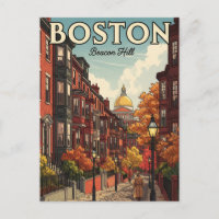 Vintage Boston Beacon Hill Travel