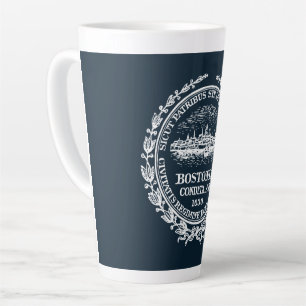 Vintage Boston City Seal Latte Mug