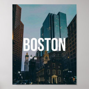 Vintage Boston Cityscape Print - Historic Architec