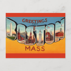 Vintage Boston Greeting Postcard