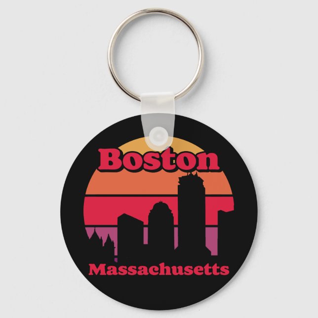 Vintage Boston Massachusetts Key Ring (Front)
