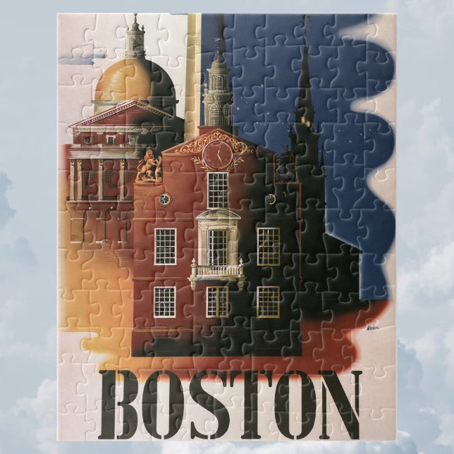 Vintage Boston, Massachusetts Paul Revere's Ride Jigsaw Puzzle (Creator Uploaded)