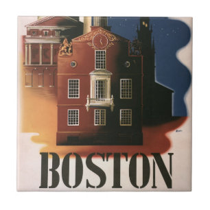 Vintage Boston, Massachusetts Paul Revere's Ride Tile