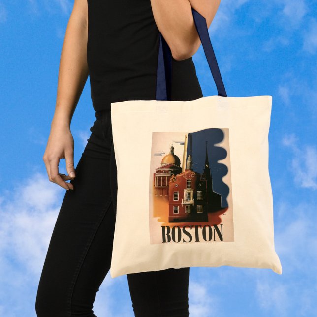 Vintage Boston, Massachusetts Paul Revere's Ride Tote Bag (Creator Uploaded)