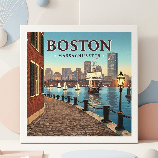 Vintage Boston Massachusetts Tile (Creator Uploaded)