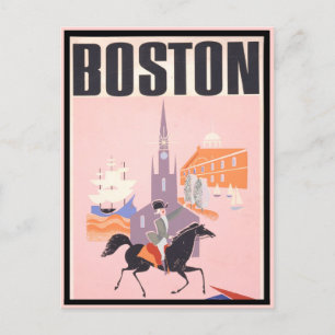 Vintage Boston Massachusetts Travel Postcard