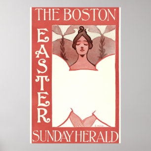 Vintage Boston Sunday Herald Cover Poster