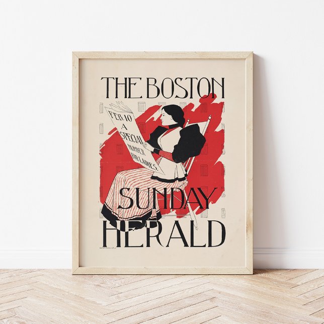 Vintage Boston Sunday Herald Women's Edition Poster (Creator Uploaded)