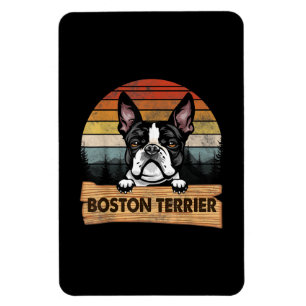 Vintage Boston Terrier Funny Retro Gift Dog Lover Magnet