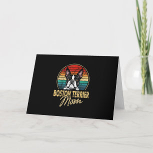 Vintage Boston Terrier Mum Funny Dog Lover Gifts Thank You Card