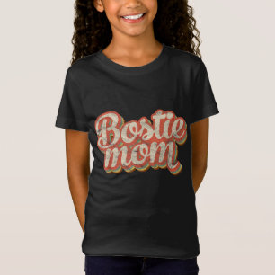 Vintage Boston Terrier Mum Gift Dog Lover Pet Bost T-Shirt
