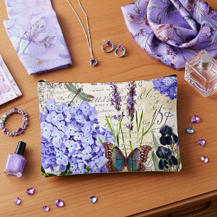 Vintage botanical accessory pouch
