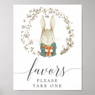 Vintage Botanical Baby Shower Favours Sign