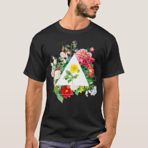 Vintage Botanical Beautiful Floral Flower Power Pu T-Shirt