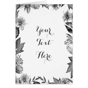 Vintage Botanical (BLANK) Card - Customisable