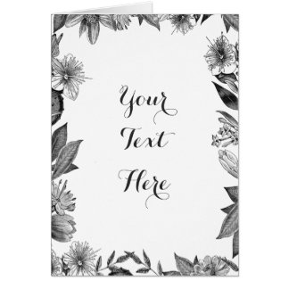 Vintage Botanical (BLANK) Card - Customisable