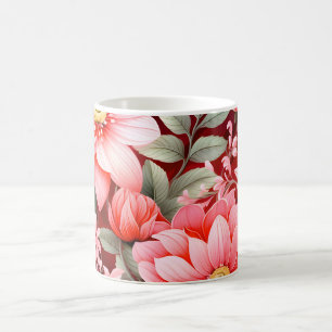 Vintage Botanical Blooming Flower Garden Coffee Mug