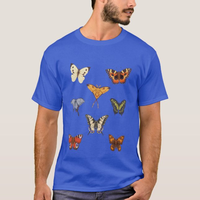 Vintage Botanical Butterfly friend T-Shirt (Front)