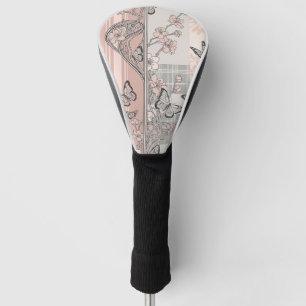 Vintage Botanical Butterfly Toile Pattern (4) Golf Head Cover
