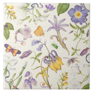 Vintage Botanical Ceramic Tile