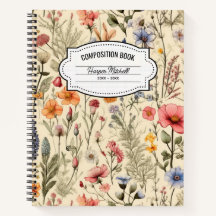 Vintage Botanical Composition Notebook