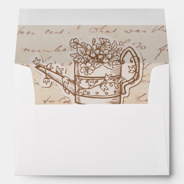 Vintage Botanical Cottagecore Envelope (Back (Bottom))