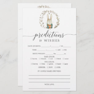 Vintage Botanical Double Sided Baby Shower Games