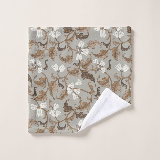 Vintage Botanical Elegance   Bath Towel Set (Wash Cloth)