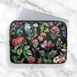Vintage Botanical Elegance Black Laptop Sleeve<br><div class="desc">Protect and style your laptop with our 'Vintage Botanical Elegance' laptop sleeve case. This sleeve is not just a safeguard for your device; it's a statement of style, adorned with a lush watercolor floral design. Perfect for adding a touch of vintage elegance to your tech, it's an ideal choice for...</div>