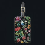 Vintage Botanical Elegance Black Luggage Tag<br><div class="desc">Travel in style with our 'Vintage Botanical Elegance' luggage tag,  adorned with an exquisite array of vintage floral illustrations. Bring vintage elegance with you on every trip! Art and design © 1201AM Creative Studio</div>