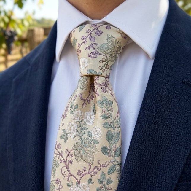Vintage Botanical Elegance Tie (Creator Uploaded)