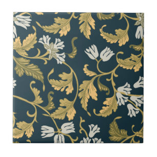Vintage Botanical Elegance Tile