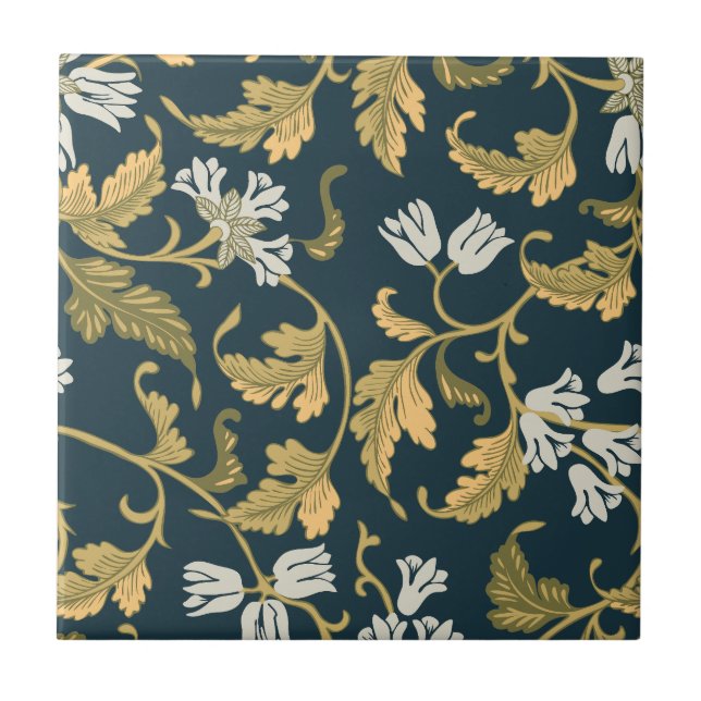 Vintage Botanical Elegance   Tile (Front)