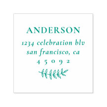 Vintage Botanical Family Name Return Address