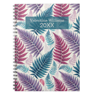 Vintage Botanical Fern Monogram Notebook