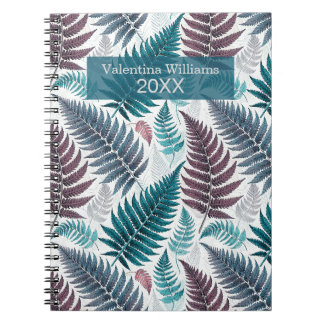 Vintage Botanical Fern Monogram Notebook
