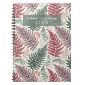 Vintage Botanical Fern Monogram Notebook