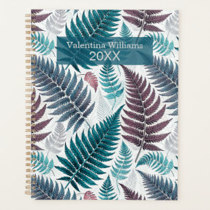 Vintage Botanical Fern Monogram Planner