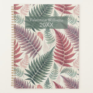 Vintage Botanical Fern Monogram Planner