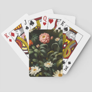 Vintage Botanical Floral Garden Still Life Playing Cards
