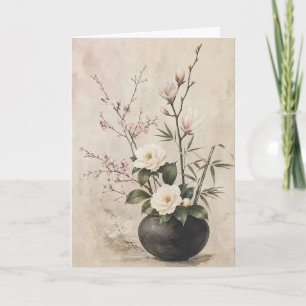 Vintage Botanical Floral Greeting Elegant Flower Card