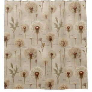 Vintage Botanical Floral Pattern (10) Shower Curtain
