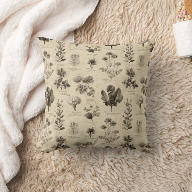Vintage Botanical Floral Pattern (11) Cushion (Blanket)