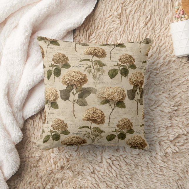 Vintage Botanical Floral Pattern (1) Cushion (Blanket)