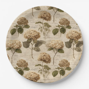 Vintage Botanical Floral Pattern (1) Paper Plate