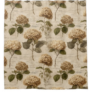Vintage Botanical Floral Pattern (1) Shower Curtain