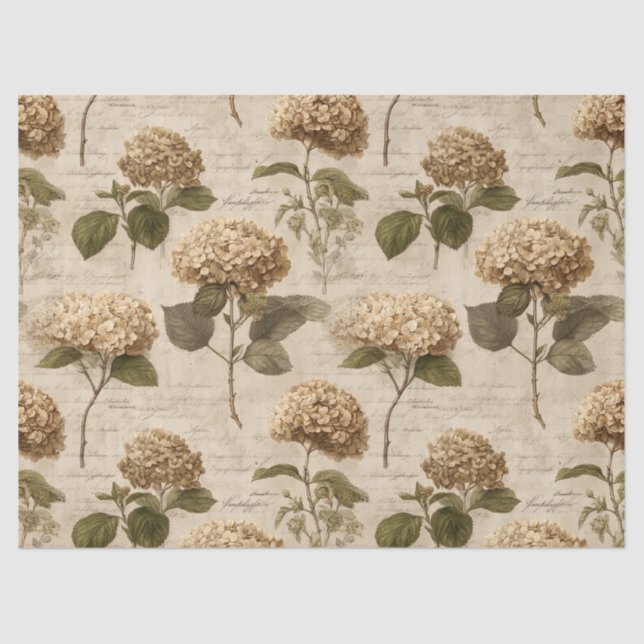 Vintage Botanical Floral Pattern (1) Tissue Paper (Front)