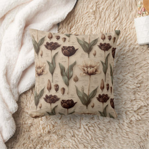 Vintage Botanical Floral Pattern (6) Cushion
