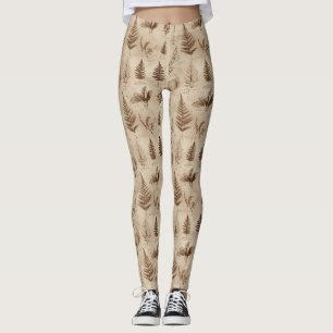 Vintage Botanical Floral Pattern (8) Leggings