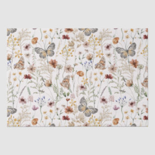 Vintage Botanical Floral Small Business Packaging Tissue Paper